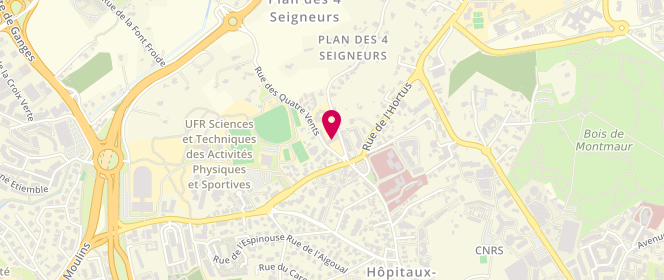 Plan de Extra Peri Muc Veyrassi Montpellier, 147 Rue des 4 Seigneurs, 34090 Montpellier