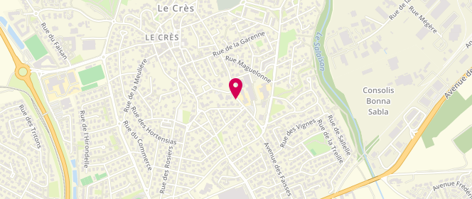 Plan de Accueil de loisirs Mixte Marguerite Vermillard, 28 Avenue des Cévennes, 34920 Le Crès