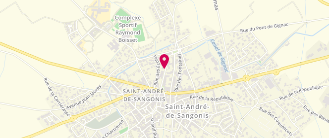 Plan de Accueil de loisirs Elementaire Randon - Saint-Andre-De-Sangonis, Cours de la Liberte, 34725 Saint-André-de-Sangonis