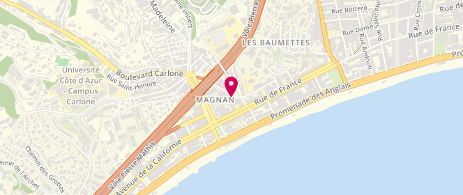 Plan de Espace Magnan, 31 Rue Louis de Coppet, 06000 Nice