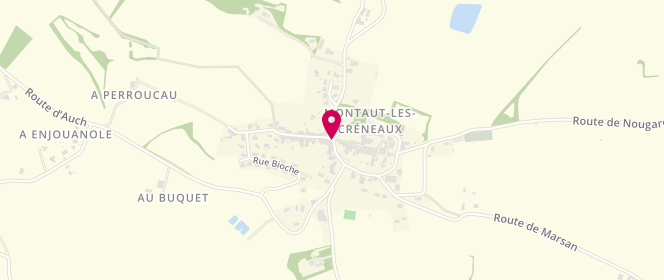 Plan de Centre de loisirs de Montaut-Les-Creneaux, Au Village, 32810 Montaut-les-Créneaux