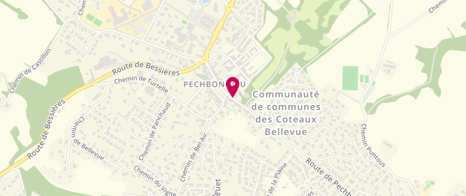 Plan de CAJ Pechbonnieu, Route Saint Loup Cammas, 31140 Pechbonnieu