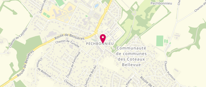 Plan de Centre de loisirs De Pechbonnieu, 23 Route Saint Loup Cammas, 31140 Pechbonnieu