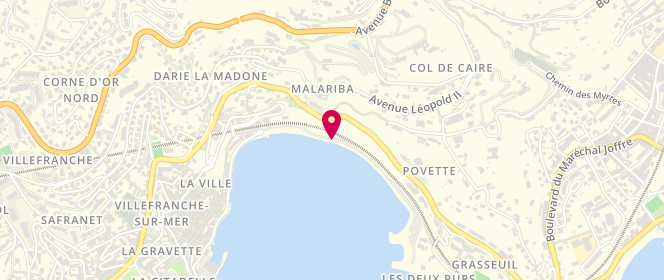 Plan de Plage des Jeunes, Plages des Marinières, 06230 Villefranche-sur-Mer