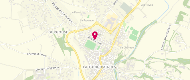Plan de Accueil de loisirs Centre Social L'aiguier, Rue du parc, 84240 La Tour-d'Aigues