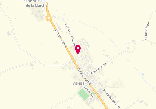 Plan de Familles Rurales Vénès : Accueil De Loisirs Enfance Et Jeunesse/ Clae, 5 Rue de la Briquèterie, 81440 Vénès