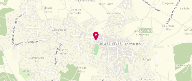 Plan de Accueil de loisirs Aigues Vives, Rue Jean Macé, 30670 Aigues-Vives