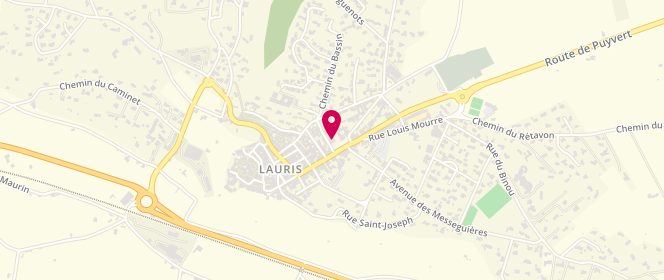 Plan de Accueil de loisirs De Lauris, Rue des Écoles, 84360 Lauris