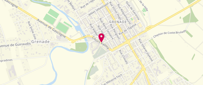 Plan de Centre de loisirs Grenade Sur Garonne, 1 Cours Valmy, 31330 Grenade
