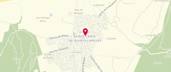 Plan de Accueil de loisirs Mixte Les Quintillades, 159 Chemin de la Roubiore - Ecole du Village, 34270 Sainte-Croix-de-Quintillargues