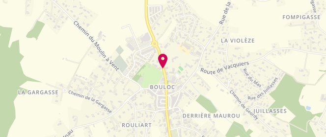 Plan de Centre Accueil Jeunes Bouloc, 55 Rue Jean Jaures, 31620 Bouloc