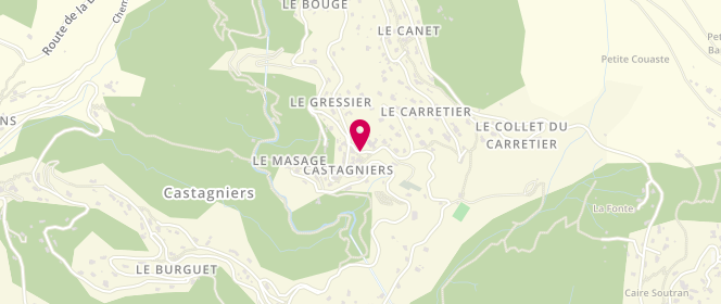 Plan de Accueil de loisirs périscolaire Ecole Du Village, 52 Chemin du Carretier, 06670 Castagniers
