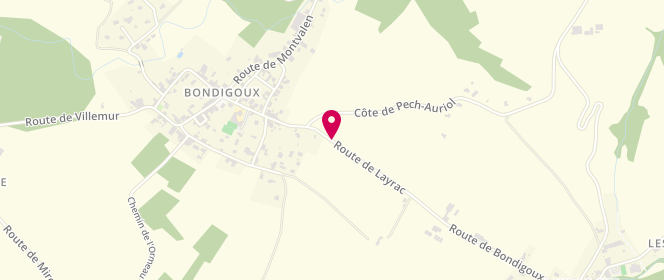 Plan de Centre de loisirs Associatif De Bondigoux, Route de Layrac, 31340 Bondigoux