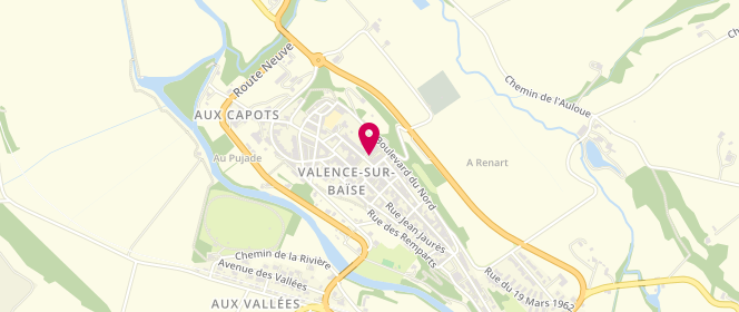 Plan de Centre de loisirs de Valence Sur Baise, Grande Rue - Salle des Fetes, 32310 Valence-sur-Baïse