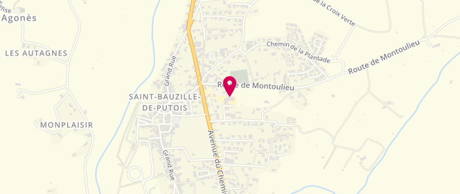 Plan de Accueil de loisirs Mixte du Thaurac Saint Bauzille de Putois, 124 Route de Montoulieu, 34190 Saint-Bauzille-de-Putois