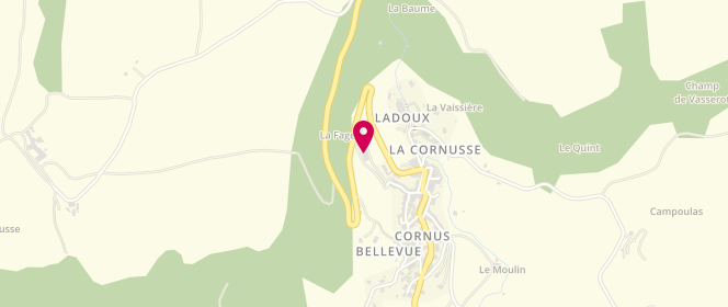 Plan de Accueil de loisirs Les Cardailloux Ecole De La Fage, 99 Route des Places, 12540 Cornus