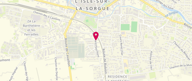 Plan de Accueil de loisirs Accueil Jeunes, Boulevard Paul Ponse, 84800 L'Isle-sur-la-Sorgue