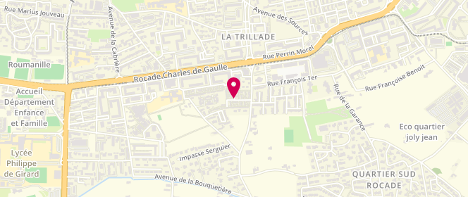Plan de Accueil de loisirs Centre Social De La Rocade, 1 Rue Paul Poncet, 84000 Avignon