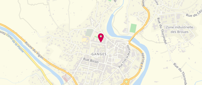 Plan de Accueil de loisirs extrascolaire Ados Agantic de Ganges, 6 Rue des Ecoles Républicaines, 34190 Ganges