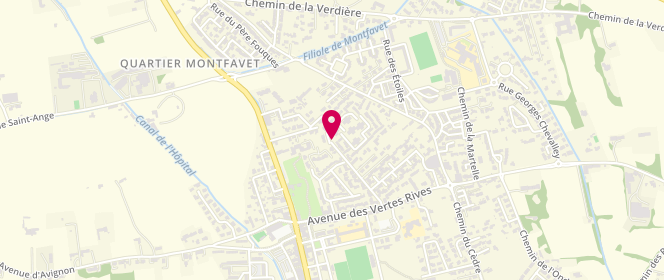 Plan de Accueil de loisirs Club Jeunes Espelido, Rue Corot, 84140 Avignon
