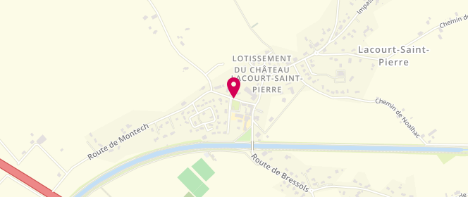 Plan de Accueil de loisirs de Lacourt saint Pierre, Allée des Marronniers, 82290 Lacourt-Saint-Pierre