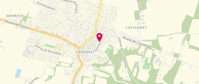 Plan de Accueil de loisirs périscolaire De Gabarret, Rue des Écoles, 40310 Gabarret