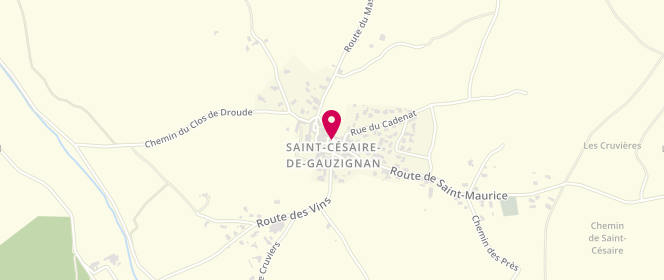 Plan de Accueil de loisirs - Secteur Vezenobres - saint Cesaire De Gauzignan, Place de la Fontaine, 30360 Saint-Césaire-de-Gauzignan