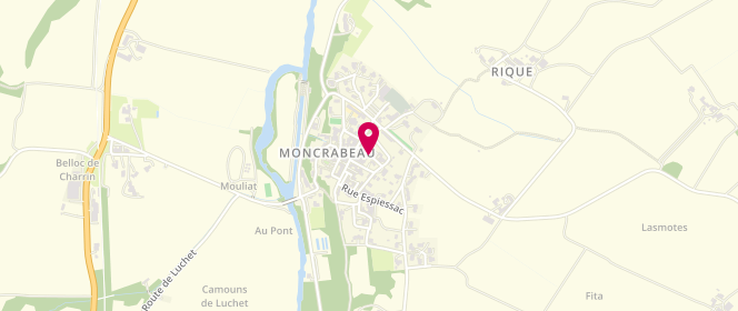 Plan de Accueil de loisirs de Moncrabeau, Rue Cocu-Saute, 47600 Moncrabeau