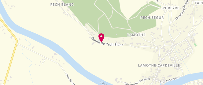 Plan de Accueil de loisirs Lamothe Capdeville, Route du Pech Blanc, 82130 Lamothe-Capdeville