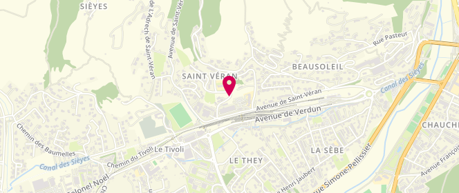 Plan de Accueil périscolaire-Ecole Primaire Beausoleil, Chemin des Ajoncs, 04000 Digne-les-Bains