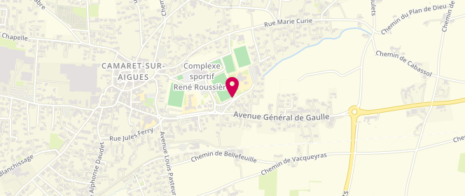 Plan de Accueil de loisirs Club Ado, Quartier des Combes, 84850 Camaret-sur-Aigues