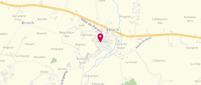 Plan de Accueil de loisirs De Bruch, Le Bourg, 47130 Bruch