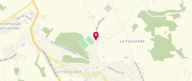 Plan de Centre de loisirs de Laudinie, 17 Route de Laudinie, 12270 La Fouillade