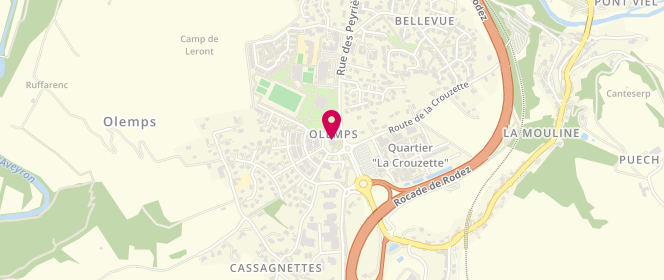 Plan de Accueil de loisirs La Ruche, Route de Cassagnette (Le Manoir), 12510 Olemps