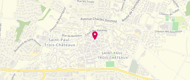 Plan de Accueil de loisirs le Rubis'Cube, Place Castelane, 26130 Saint-Paul-Trois-Châteaux