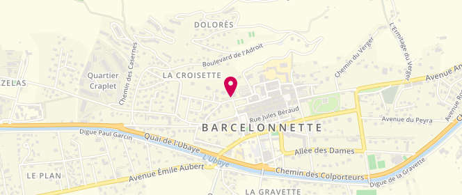 Plan de Centre de loisirs sans hébergement Les Marmot's, 10 Rue Maurin, 04400 Barcelonnette