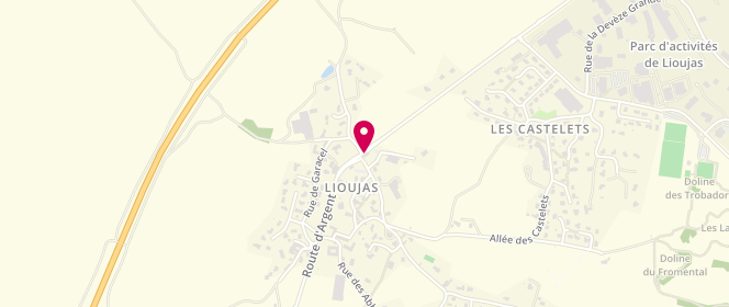 Plan de Accueil de loisirs Les diablotins de Lioujas, Route des Écoles, 12740 La Loubière