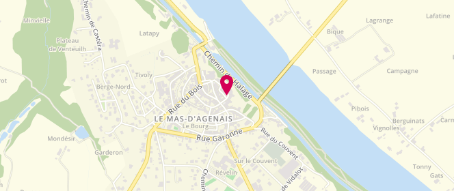 Plan de Accueil de loisirs Ados Le Mas D'agenais, Place des Religieuses, 47430 Le Mas-d'Agenais