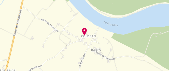 Plan de Centre de loisirs Associé à l'Ecole de Thivras Coussan, Rue Coussan, 47200 Marmande