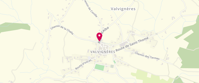 Plan de Centre de loisirs Valvignères, Le Village, 07400 Valvignères