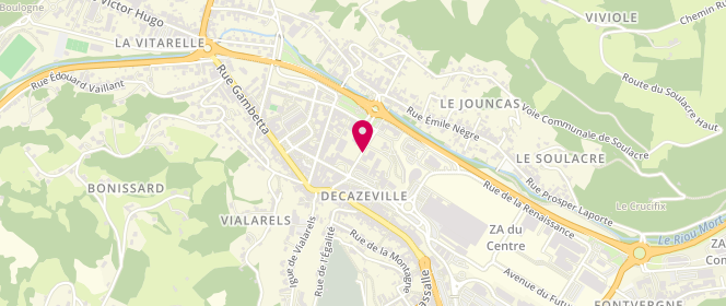 Plan de Espace jeunes de decazeville, Rue Maréchal Foch, 12300 Decazeville