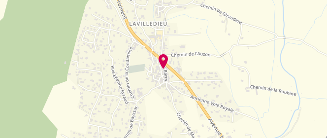 Plan de Accueil de loisirs De Lavilledieu (Géré Par Le Centre Socio Culturel Le Palabre À Aubena), Route de Lussas, 07170 Lavilledieu