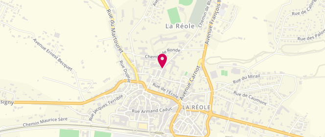 Plan de Groupe Scolaire la Réole les Lionceaux Réolais, 20 Rue des Menut, 33190 La Réole