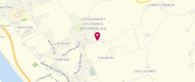 Plan de Accueil de loisirs de Loupiac, 54 Rue Berthoumieu, 33410 Loupiac