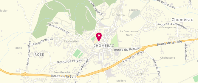 Plan de Vallée de la Payre à Chomérac, Rue des Écoles, 07210 Chomérac