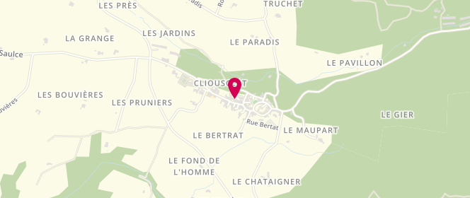 Plan de Accueil de loisirs du Sivos Cliousclat Mirmande, Place du Champ de Foire, 26270 Cliousclat