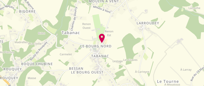 Plan de Accueil périscolaire Tabanac, 555 Rue du Moulin à Vent, 33550 Tabanac