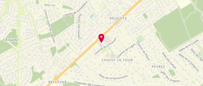 Plan de Accueil de loisirs Maison Pour Tous Leo Lagrange, 1 Place Choisy Latour, 33610 Cestas