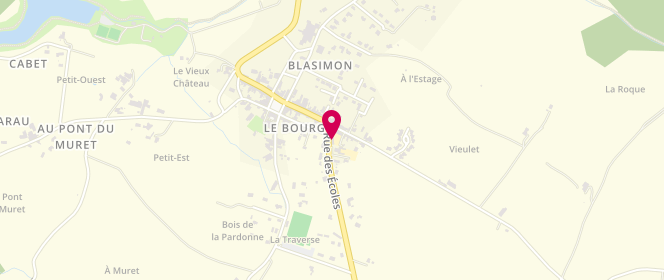 Plan de Accueil périscolaire de Blasimon, 13 Rue des Ecoles, 33540 Blasimon