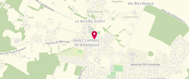 Plan de Accueil périscolaire - Saint Caprais De Bordeaux, 2 Bis Avenue de Loustallaut, 33880 Saint-Caprais-de-Bordeaux